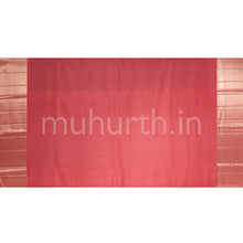 Load image into Gallery viewer, Kanjivaram Grey Blue Silk Saree with Pink