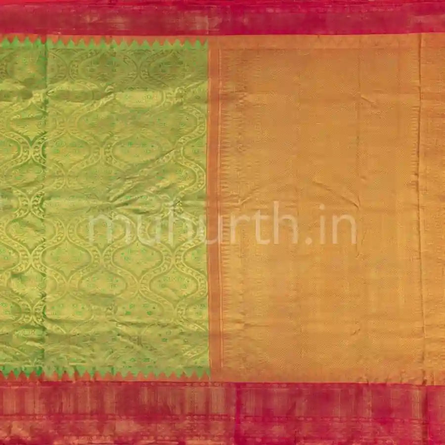 Kanjivaram Tiratchai Tissue Silk Saree with Red