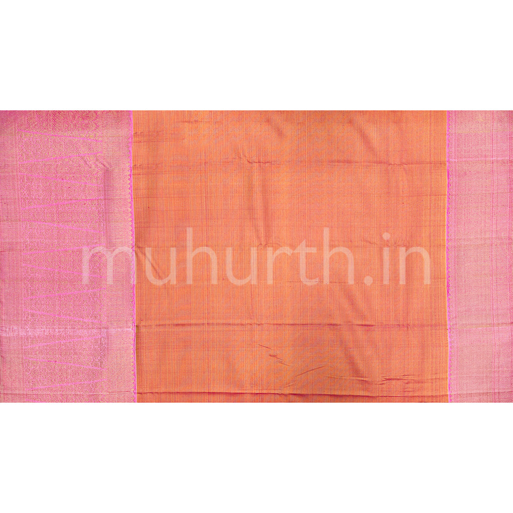 Rose Tissue Kanjivaram Silk Saree with Pink