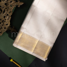 Load image into Gallery viewer, Premium Off-White Pure Silk Dhoti with Angavastram