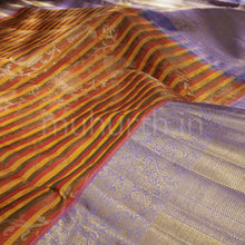 Load image into Gallery viewer, Multi Colour Pure Kanjivaram Silk Saree Lavender