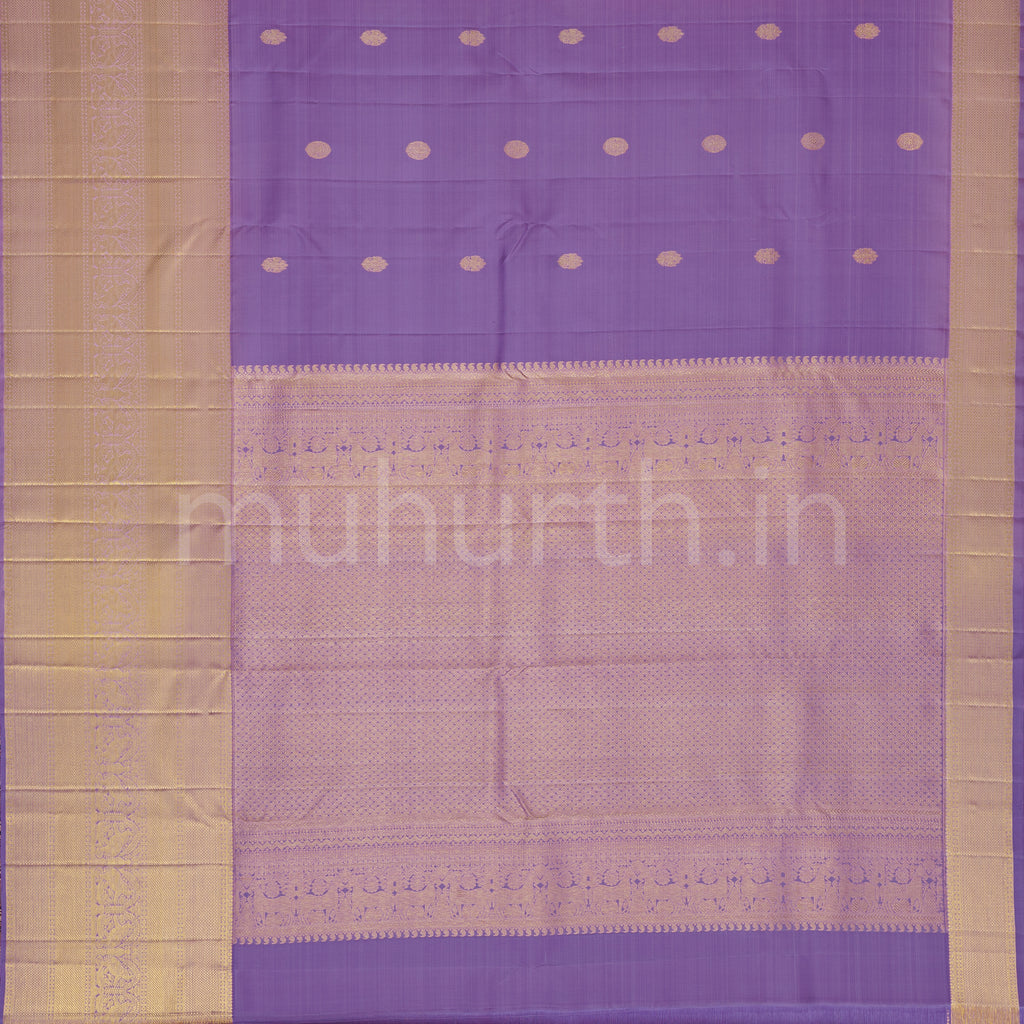 Lavender Pure Kanjivaram Silk Saree