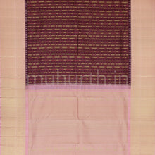 Load image into Gallery viewer, Magenta Pure Kanjivaram Silk Saree with Peach