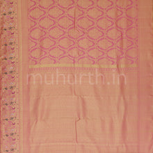Load image into Gallery viewer, Peach Meenakari Pure Kanjivaram Silk Saree