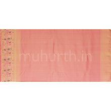 Load image into Gallery viewer, Peach Meenakari Pure Kanjivaram Silk Saree