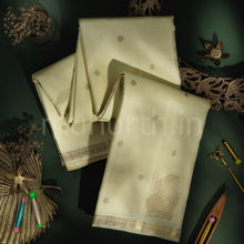 Load image into Gallery viewer, Sandal Pure Zari Kanjivaram Silk Saree