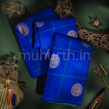 Load image into Gallery viewer, Royal Blue Pure Kanjivaram Silk Saree