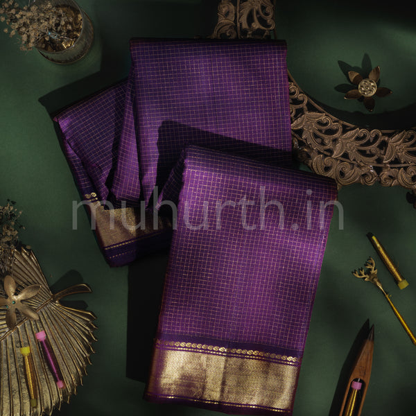 Dark Magenta Pure Kanjivaram Silk Saree