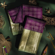 Load image into Gallery viewer, Magenta Pure Kanjivaram Silk Saree with Elaichi