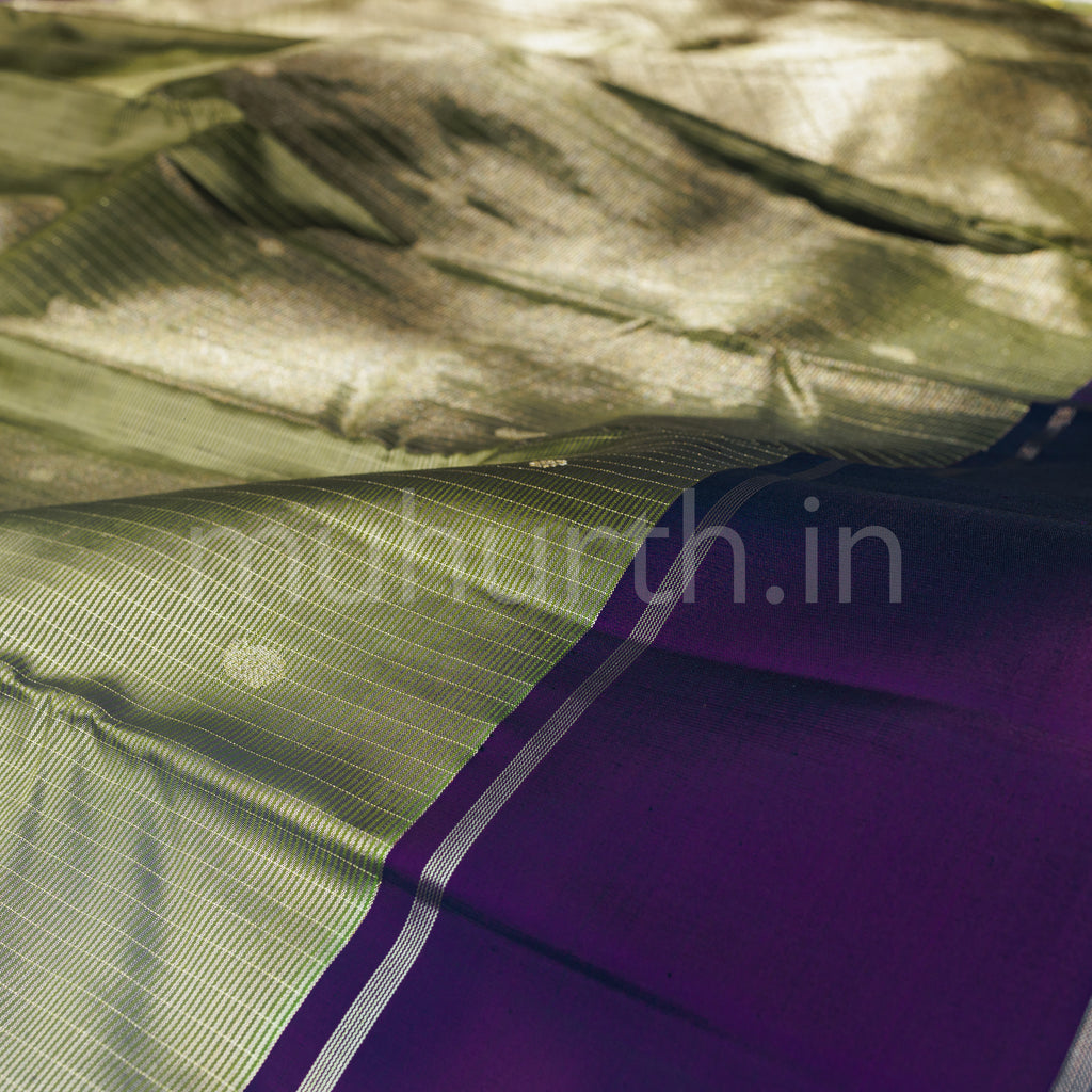Sampanga Pure Kanjivaram Silk Saree with Meenakshi