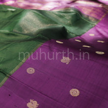 Load image into Gallery viewer, Green Pure Kanjivaram Silk Saree with Magenta