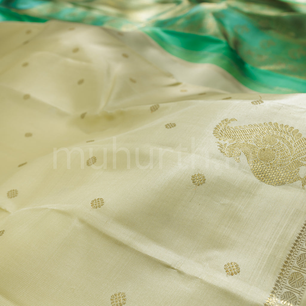 Sandal Pure Zari Kanjivaram Silk Saree