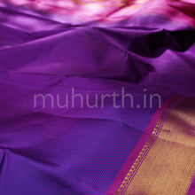 Load image into Gallery viewer, Meenakshi Purple Pure Kanjivaram Silk Saree with Magenta
