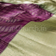 Load image into Gallery viewer, Magenta Pure Kanjivaram Silk Saree with Elaichi