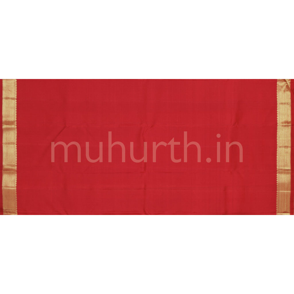 Bright Red Pure Kanjivaram Silk Saree