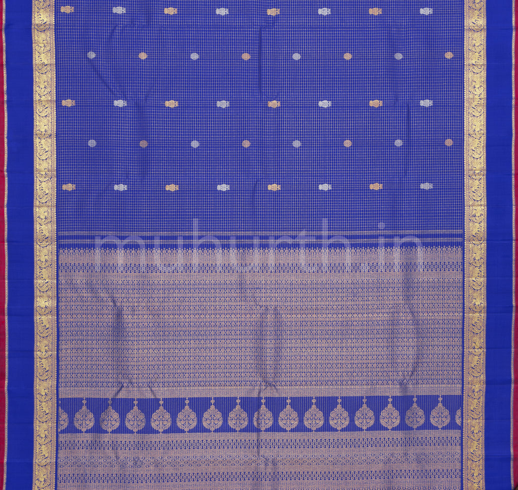Violet Pure Kanjivaram Silk Saree