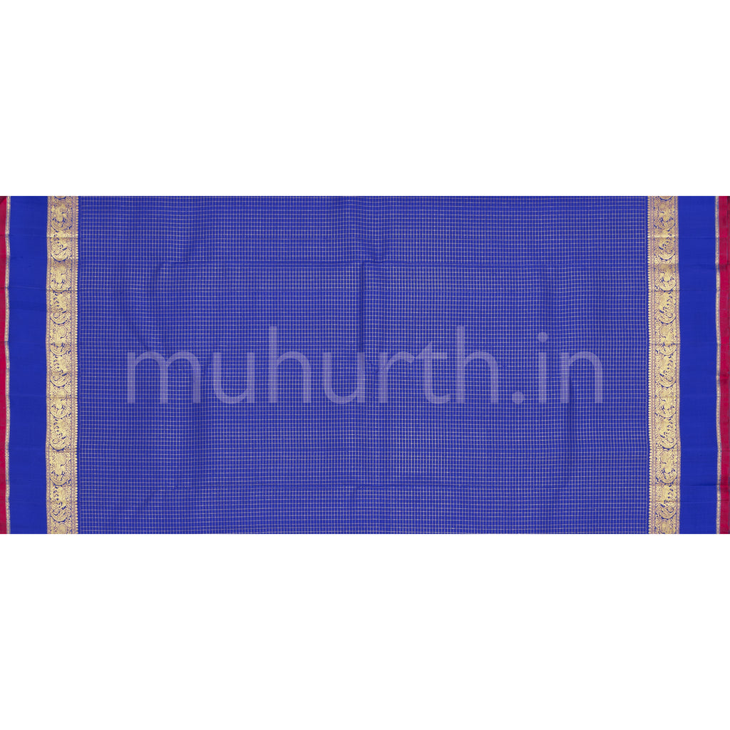 Violet Pure Kanjivaram Silk Saree