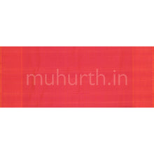 Load image into Gallery viewer, Peacock Green Pure Kanjivaram Silk Saree with Rose Orange