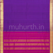 Load image into Gallery viewer, Meenakshi Purple Pure Kanjivaram Silk Saree with Magenta