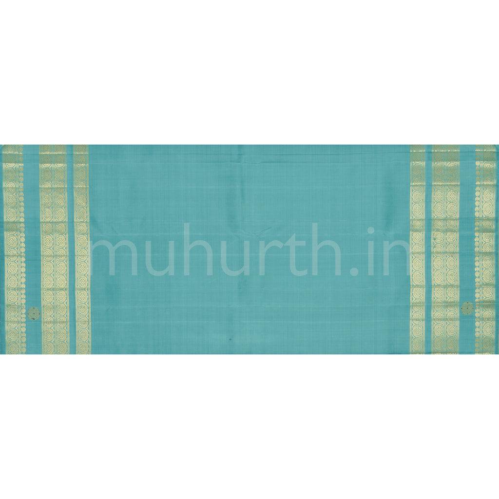 Meenakshi Violet Pure Zari Kanjivaram Silk Saree with Ananda