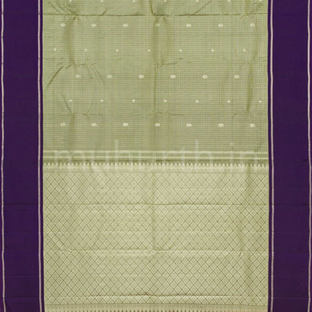 Sampanga Pure Kanjivaram Silk Saree with Meenakshi