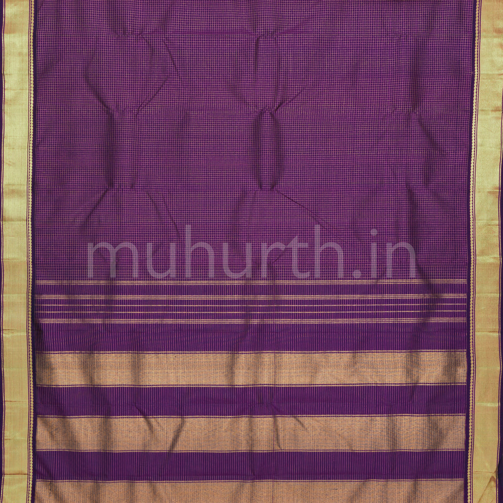 Dark Magenta Pure Kanjivaram Silk Saree