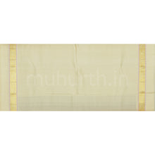 Load image into Gallery viewer, Arakku Pure Kanjivaram Silk Saree with Tussar White