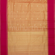 Load image into Gallery viewer, Orange Pure Kanjivaram Silk Saree with Rose