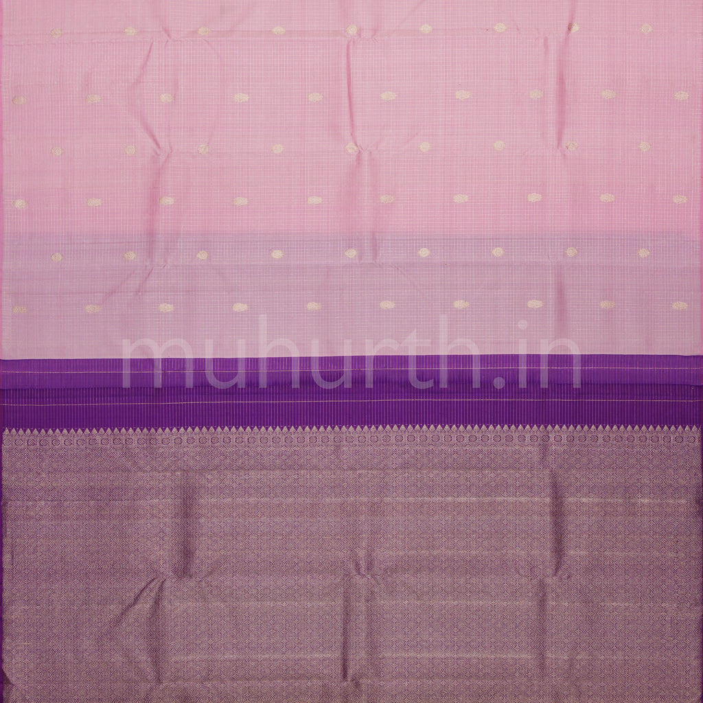 Light Pink Pure Kanjivaram Silk Saree