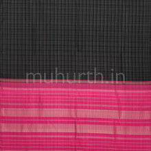 Load image into Gallery viewer, Black Pure Kanjivaram Silk Saree
