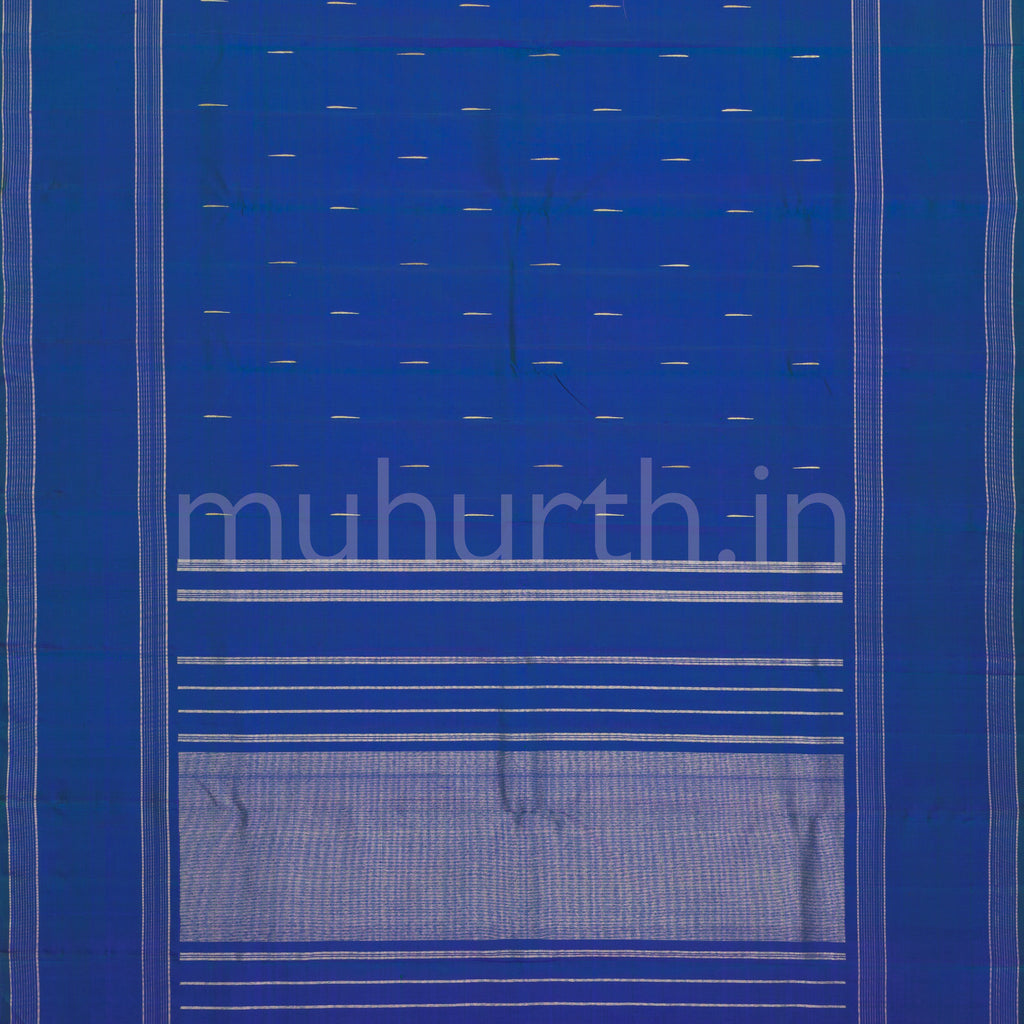 Peacock Blue Pure Zari Kanjivaram Silk Saree