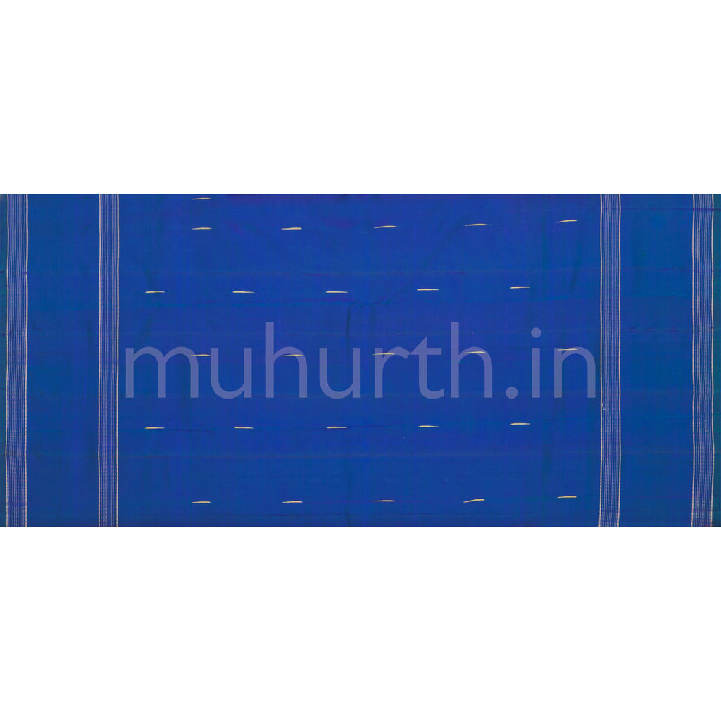 Peacock Blue Pure Zari Kanjivaram Silk Saree