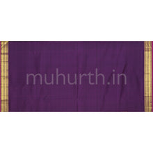 Load image into Gallery viewer, Sandal Pure Kanjivaram Silk Saree with Magenta