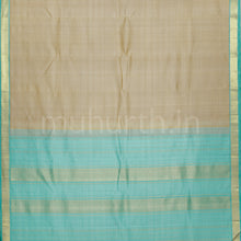 Load image into Gallery viewer, Kakhi Pure Kanjivaram Silk Saree with Light Ananda