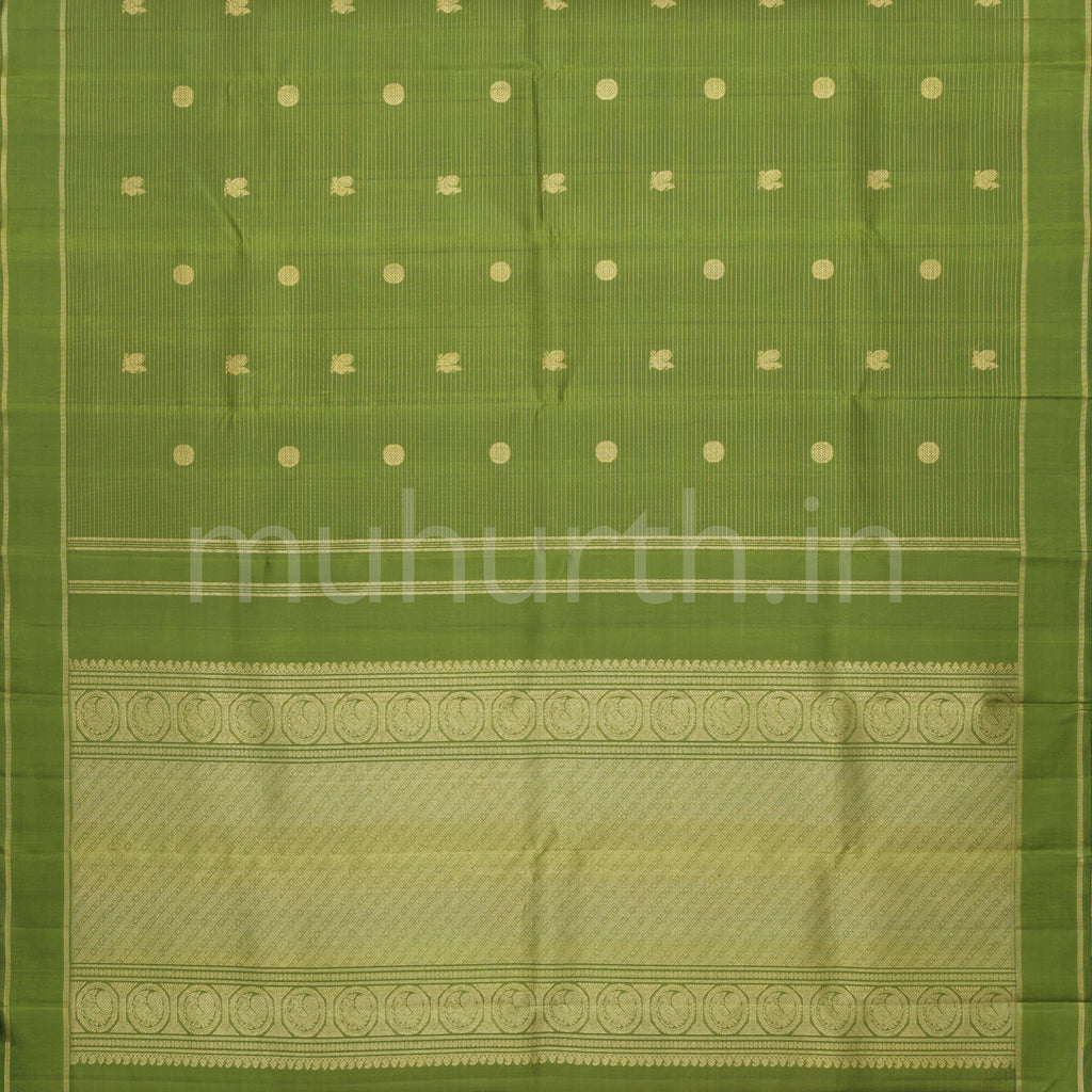 Sampanga Vaira Oosi Pure Zari Kanjivaram Silk Saree