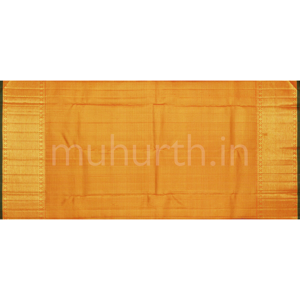 Orange Tissue Pure Kanjivaram Silk Saree