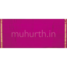 Load image into Gallery viewer, Magenta Pure Kanjivaram Silk Saree with Rose