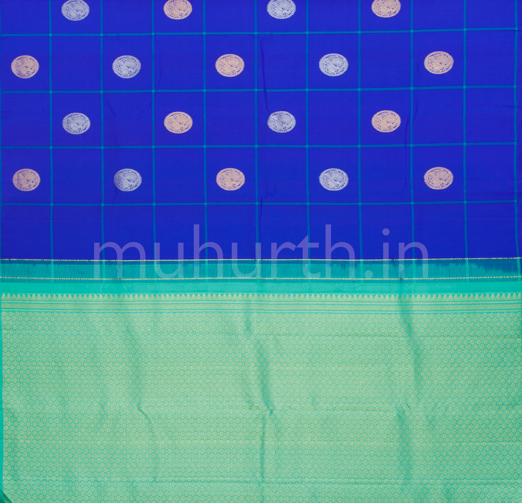 Royal Blue Pure Kanjivaram Silk Saree