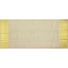 Load image into Gallery viewer, Orange Pure Kanjivaram Silk Saree with Tussar White