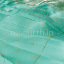 Load image into Gallery viewer, Powder Blue Pure Zari Kanjivaram Silk Saree