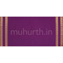 Load image into Gallery viewer, Ananda Blue Pure Zari Kanjivaram Silk Saree with Magenta