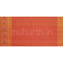Load image into Gallery viewer, Lavender Pure Kanjivaram Silk Saree with Red