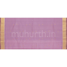 Load image into Gallery viewer, Off-White Pure Kanjivaram Silk Saree with Lavender