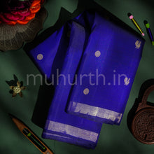 Load image into Gallery viewer, Ink Blue Pure Zari Kanjivaram Silk Saree