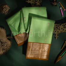 Load image into Gallery viewer, Rexona Pure Kanjivaram Silk Saree with Brown