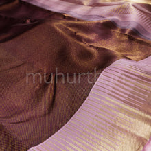 Load image into Gallery viewer, Magenta Pure Kanjivaram Silk Saree with Light Pink