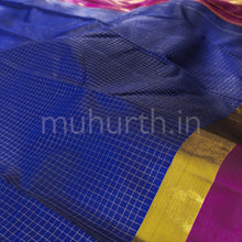 Load image into Gallery viewer, Violet Pure Kanjivaram Silk Saree with Magenta