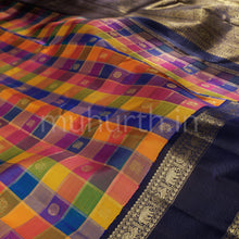 Load image into Gallery viewer, Multi Colour Kanjivaram Silk Saree with Kanchana