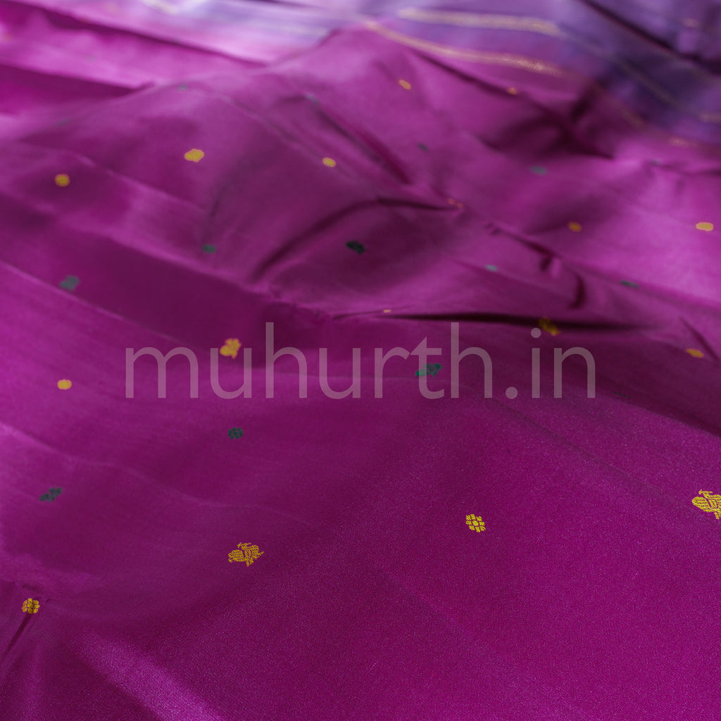 Magenta Pure Zari Kanjivaram Silk Saree