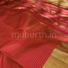 Load image into Gallery viewer, Red Bridal Koorai Kanjivaram Silk Saree